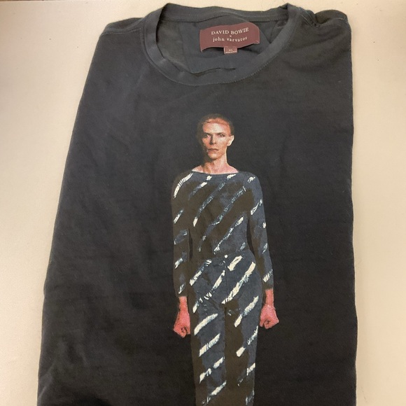 JOHN VARVATOS DAVID BOWIE TEE NAVY BURNOUT FABRIC SIZE XL NWOT - Picture 6 of 15